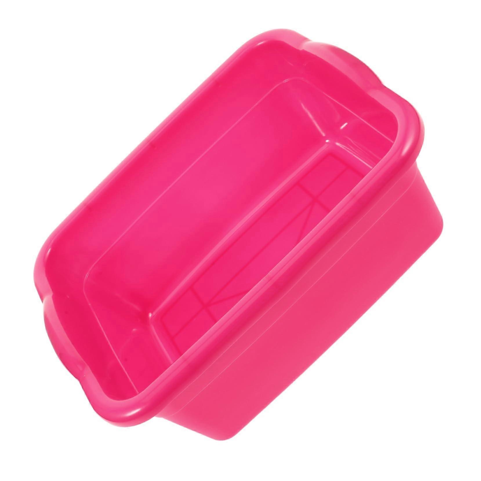 Plastic Wash Basin with SplashPrevention Deep Design for Face and Foot Soaking, Lightweight Handle