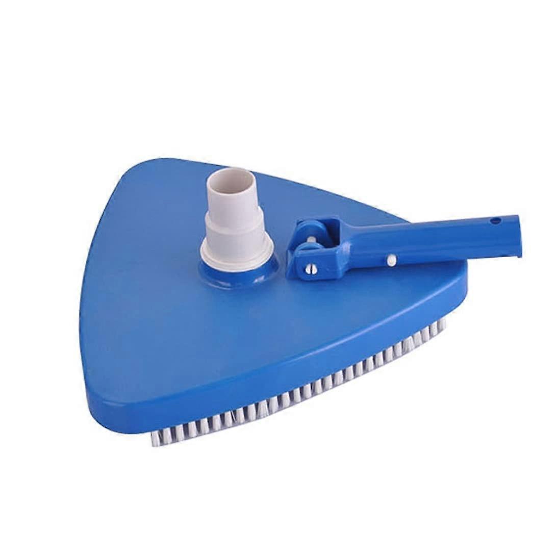 Triangular Pool Vacuum Head for Vinyl Liner with Brush Fits Standard Extension Rods