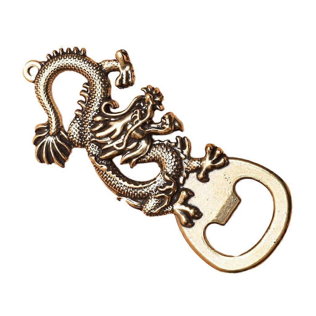 Dragon Bottle Opener Keychain Brass DragonThemed Design Durable RustResistant Beer Cap Tool