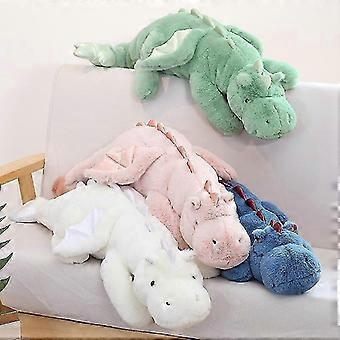 90cm Flying Dragon Plush Toy Fluffy Hair Pterosaur Dragon Soft Stuffed Animal Doll Pillow Gift For Kids 26-27s