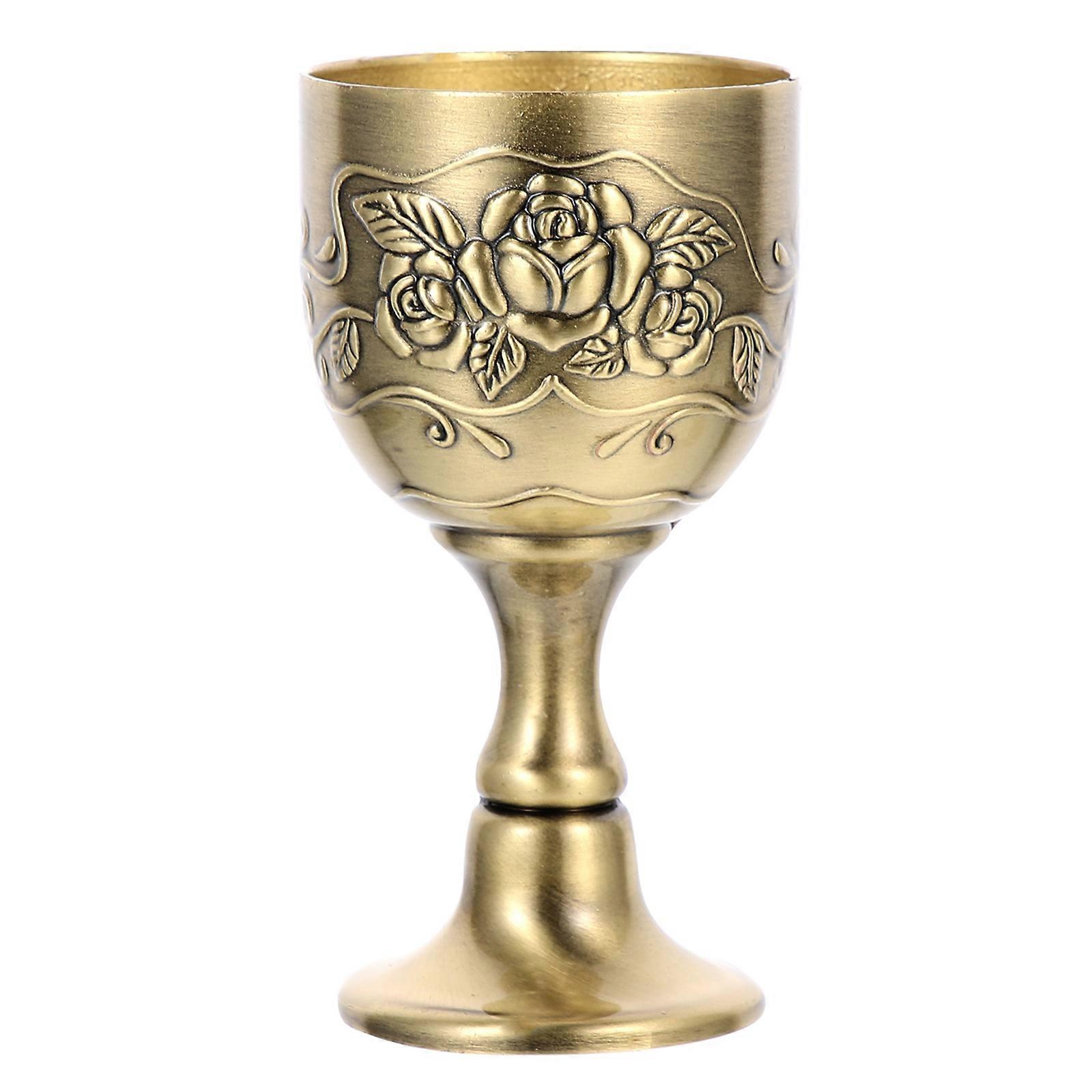 White Wine High Footed Cup Retro Style Spirits Cup for Storage