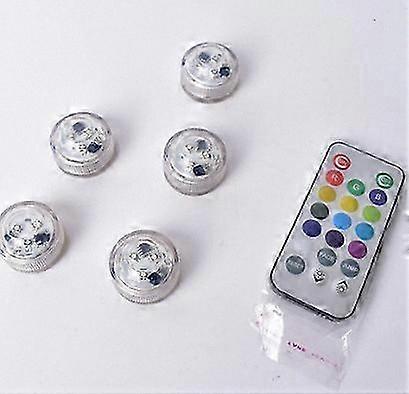 10 Pack Waterproof LED Tea Lights, RGBW Color Changing with Remote Control