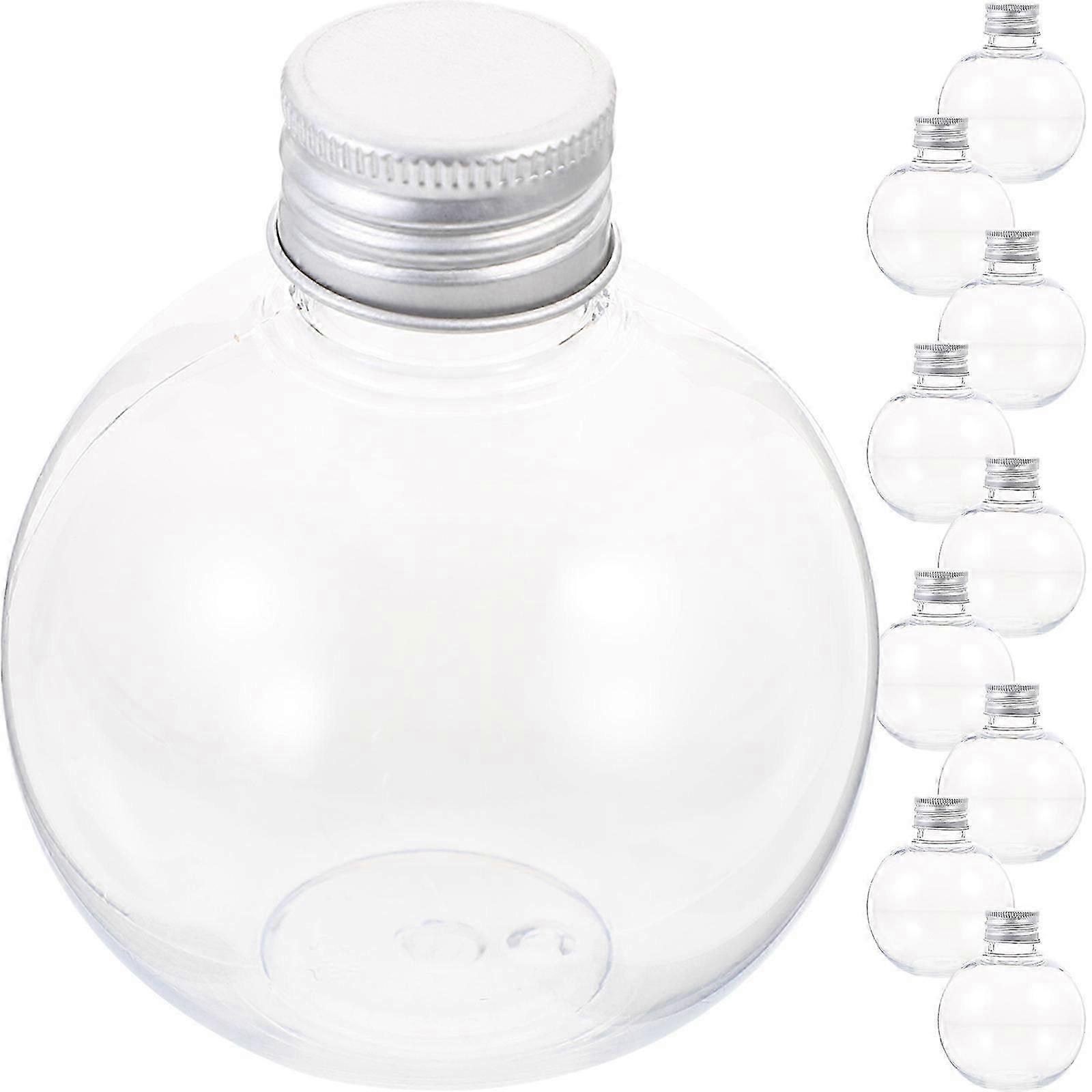 10pcs Transparent Light Bulb Bottle Empty Diy Bottle Multifunctional Water Bottle Bulb Drinking Bottle