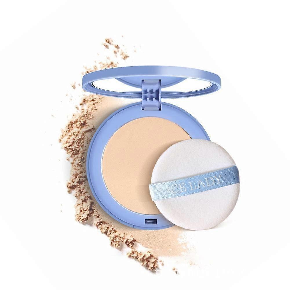 Face Powder Oil Control Matte Pressed Setting Powder Waterproof Long Lasting Classic Ivory