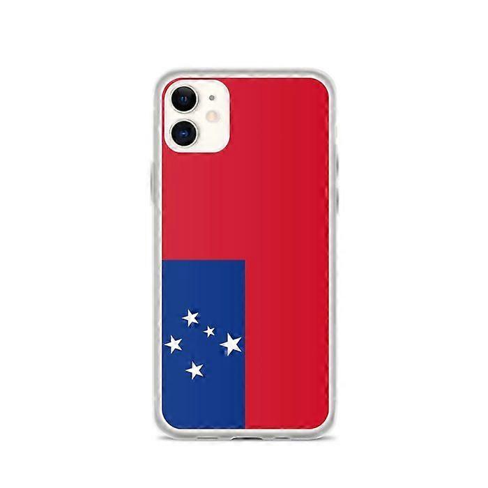 Phone Case – Samoa Flag – Compatible with iPhone 11 – Soft Case – Durable and Shockproof - Silicone - Pixelforma
