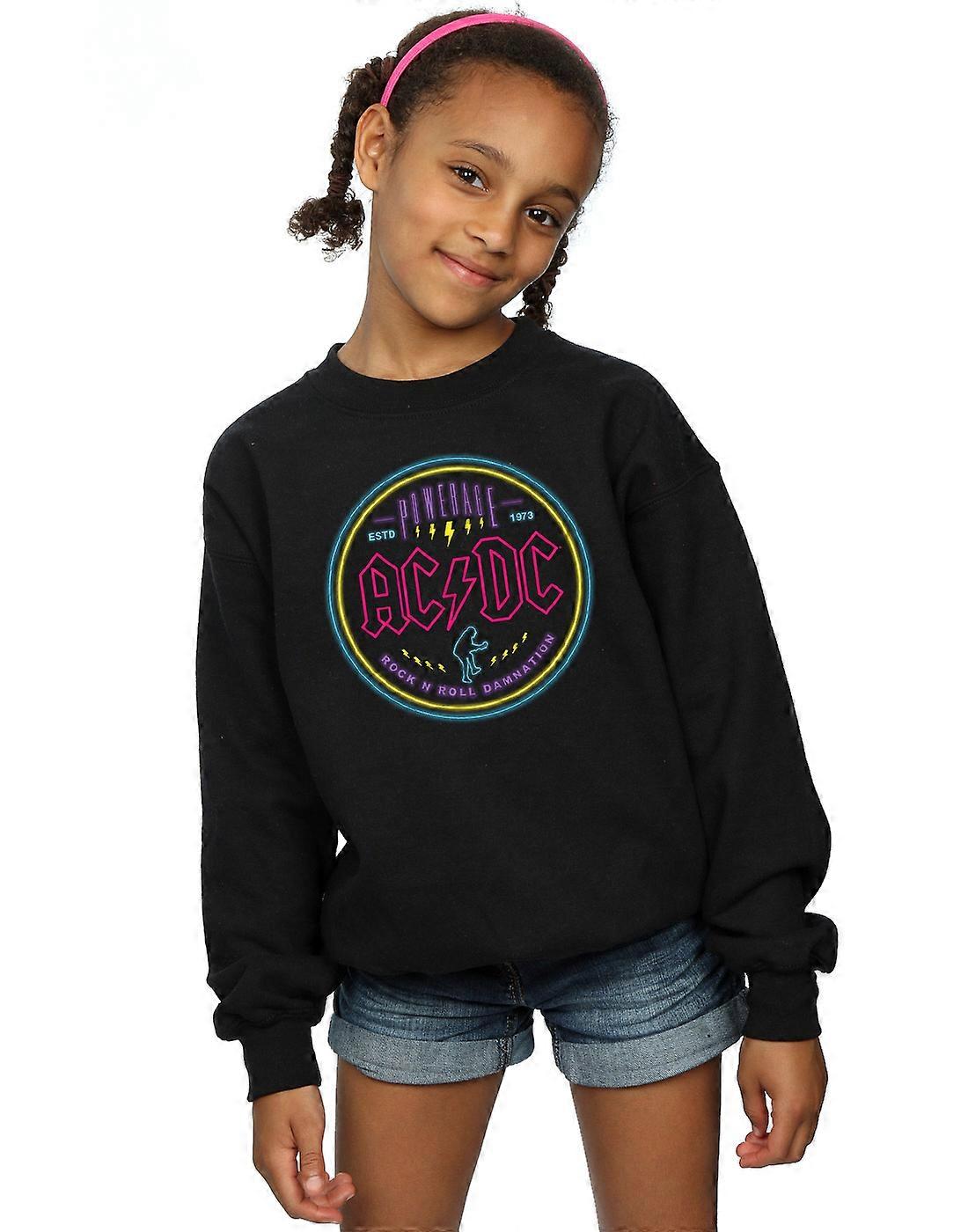 AC/DC Girls Circle Neon Sweatshirt