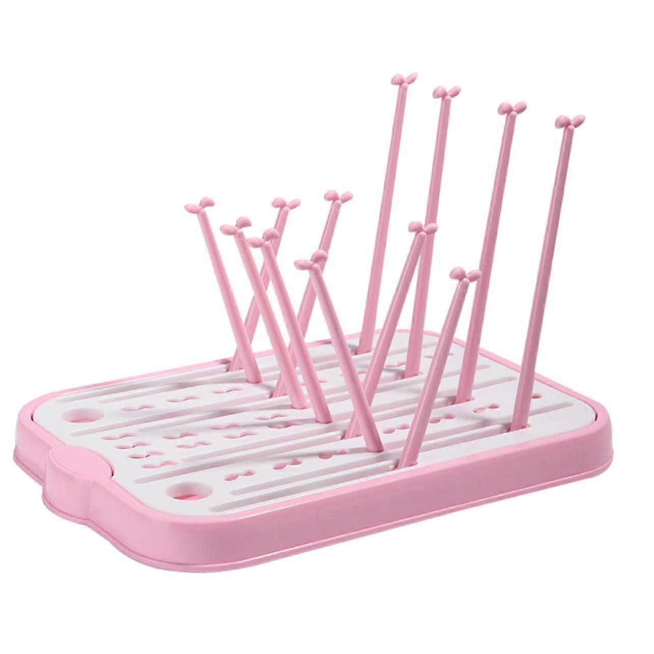 Foldable Baby Bottle Drying Rack with Removable Tray and MultiFunctional Safe PP Organizer