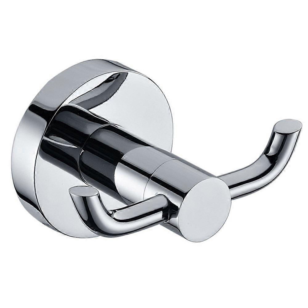 Bathroom Towel Hook Stainless Steel Double Robe Holder Rustproof Chrome Wall Mounted 1pcs