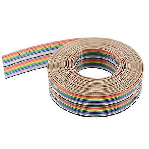 Rainbow Ribbon Cable 20 Pin IDC 5m Multicolor Flat Wire for PCB Connection and Easy Identification