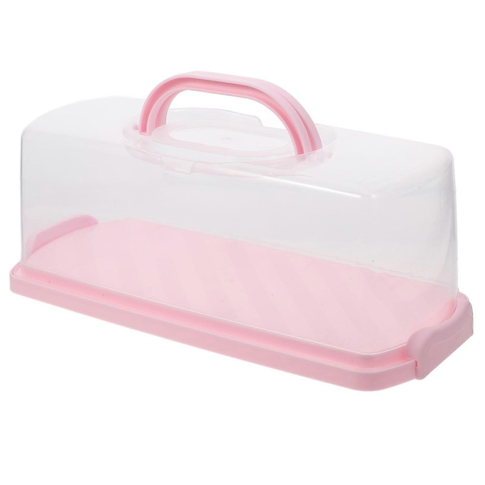 Airtight Bread Storage Container with Clear Lid, Rectangular Loaf Keeper for Cakes and Cookies