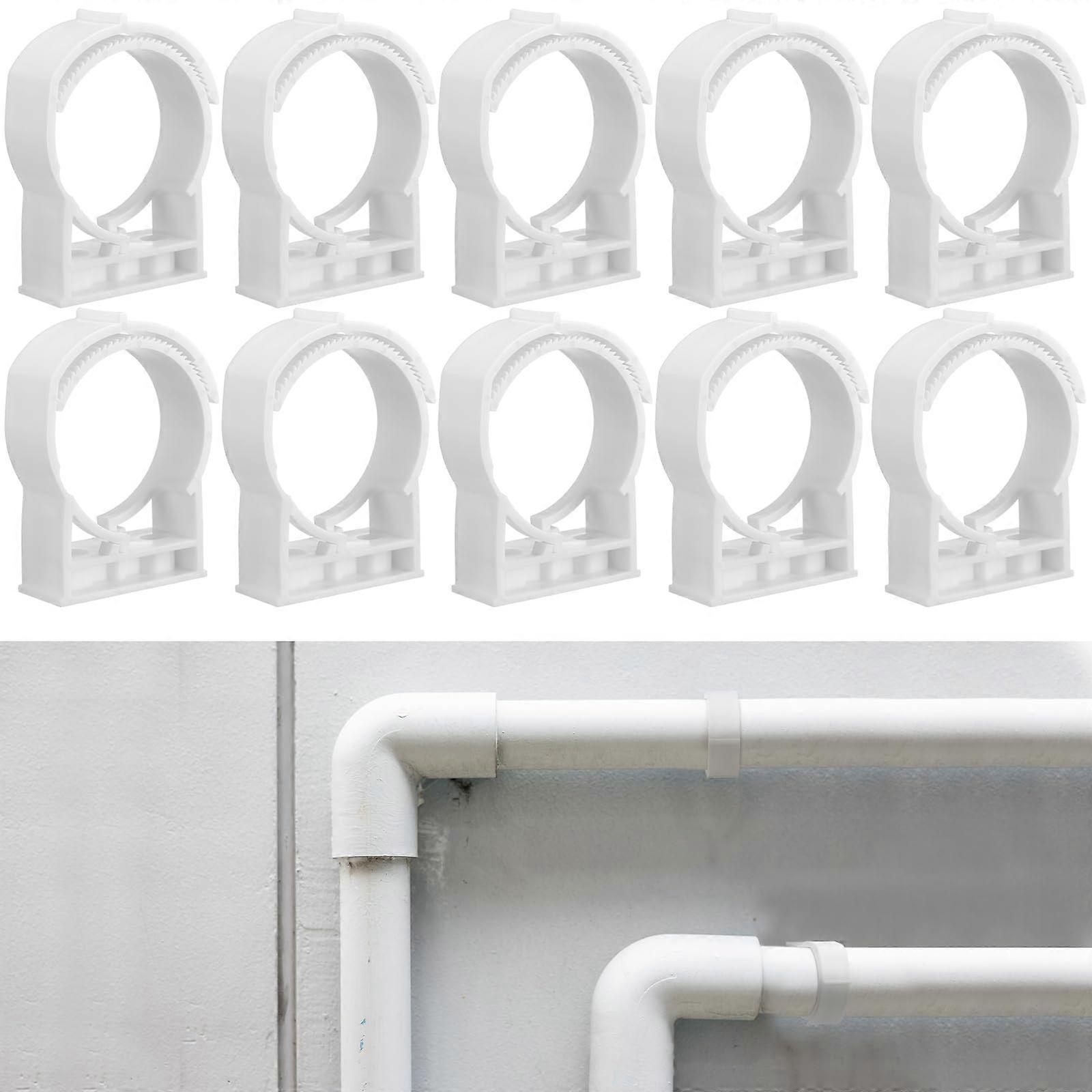 10 Pcs 4 Inch Pipe Hanger Clamp with Locking Arm for Cable Conduit Plastic Support UV Resistant