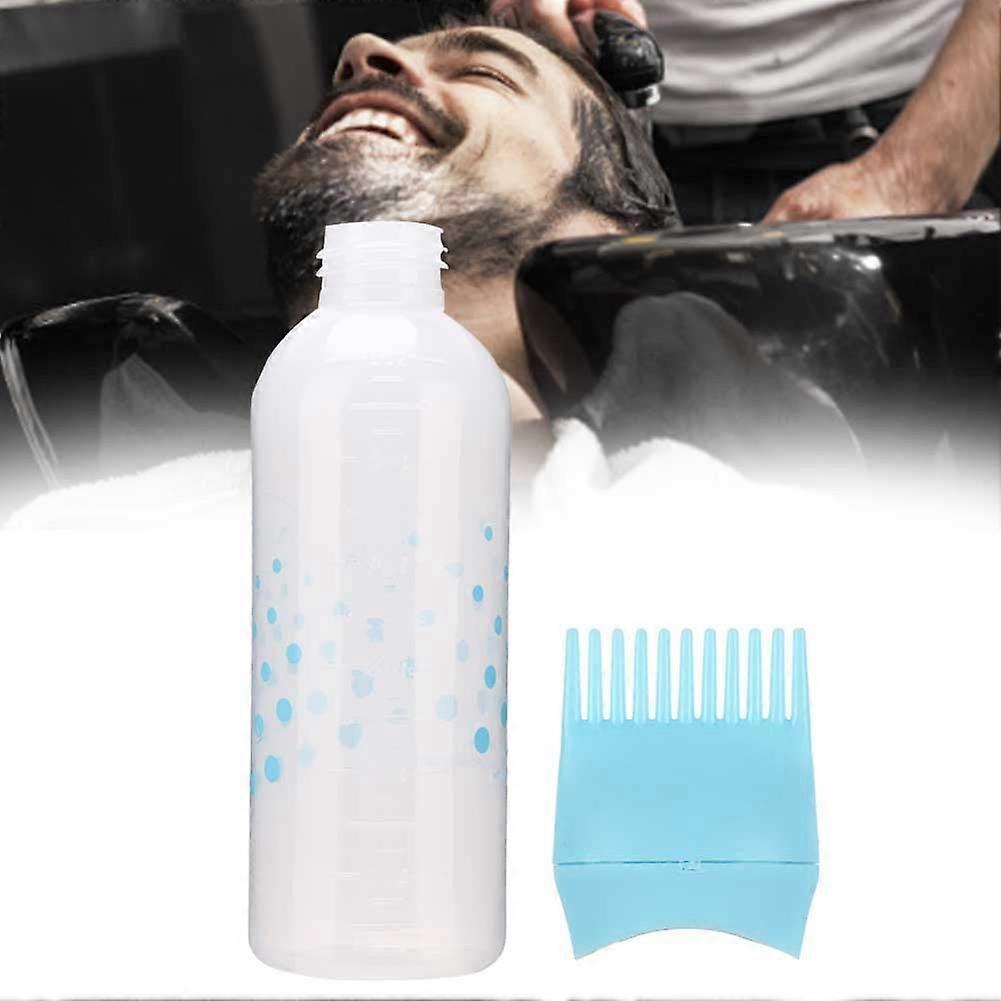 Hair Dye Applicator Bottle with Comb for Precise Root Touch Up, 170ml Squeeze, Blue