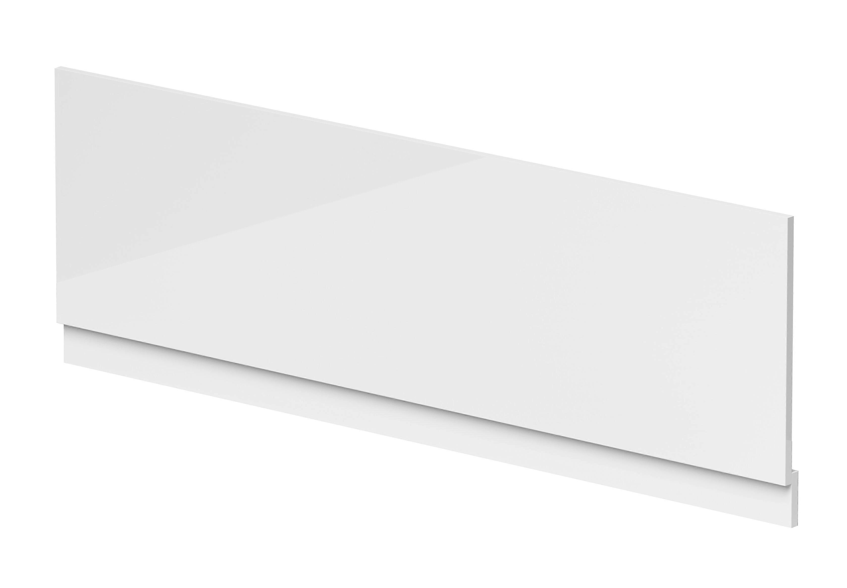 1700mm Waterproof Straight Shower Bath Front Panel - Gloss White