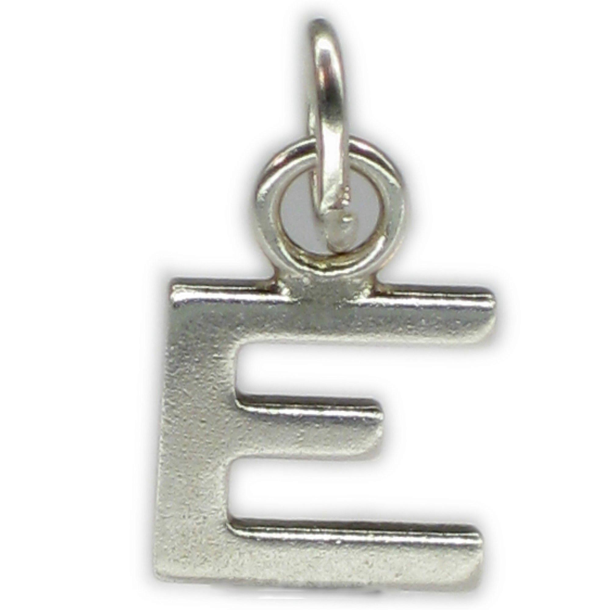 Initial E small Letter sterling silver charm .925 x 1 Letters charms