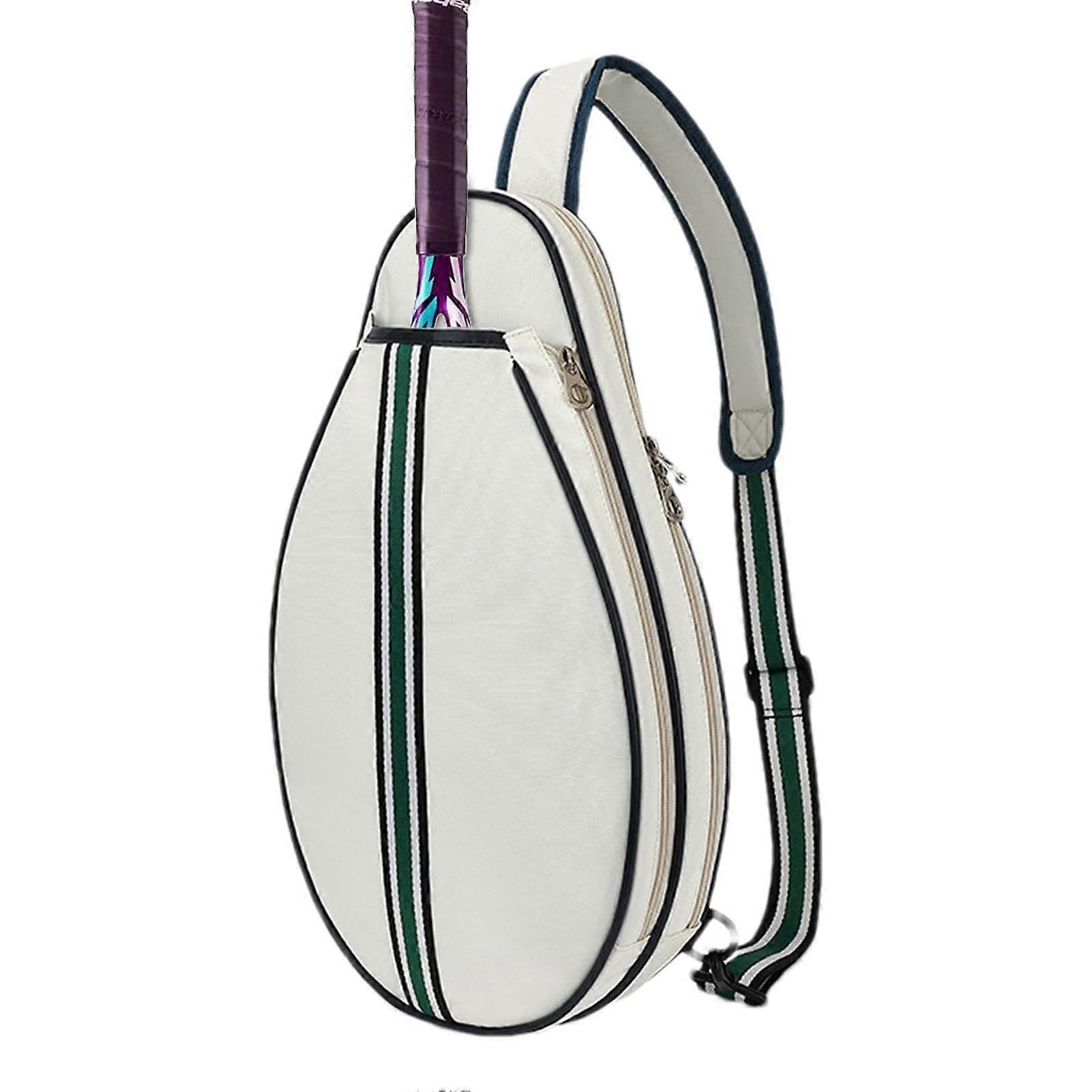 Padded Tennis Racket Bag with Adjustable Strap, Large Capacity MultiSport Racquet Case