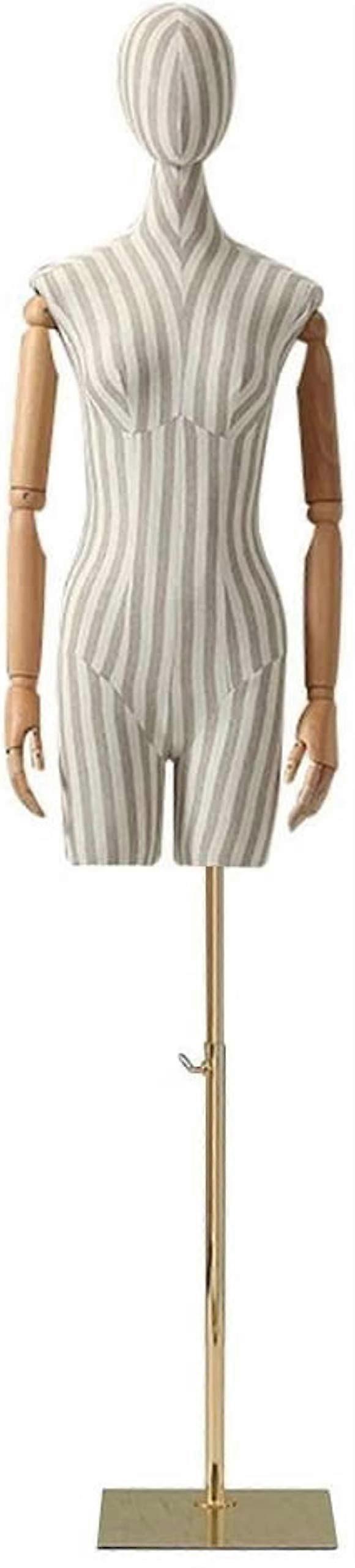 Medium Size Gold Dress Form Adjustable Tailor Mannequin with Stand for Accurate Fitting