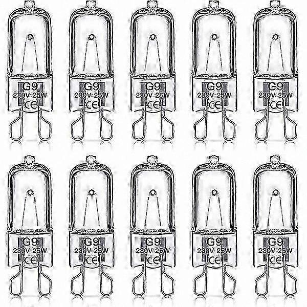 Lâmpadas Halógenas G9, 60W, Pacote com 10, 230V