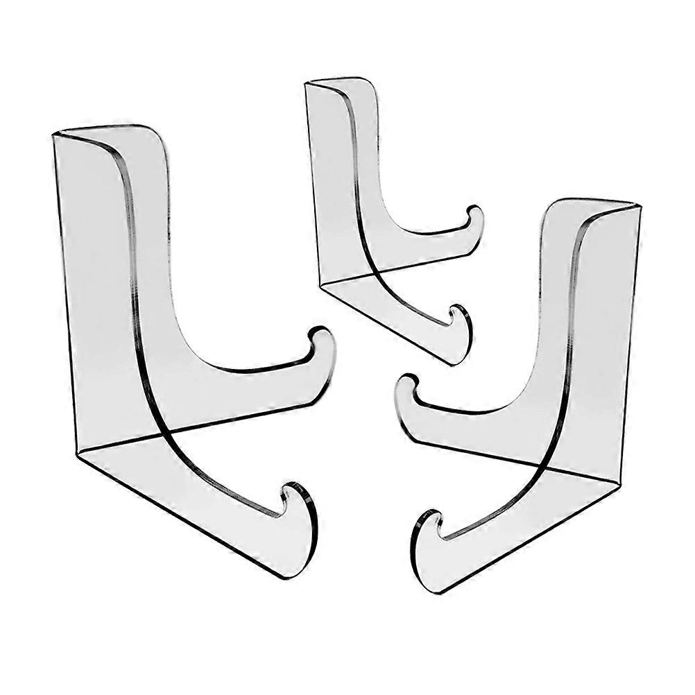 Silver Acrylic Plate Stands for Ornament Display Holders 9Pcs Set