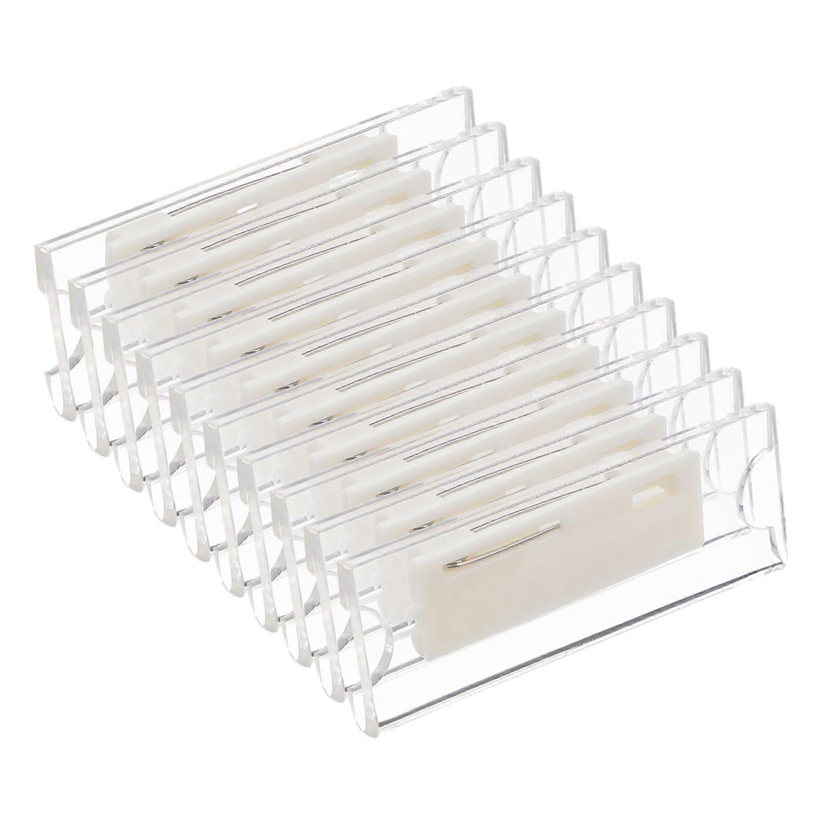 Plastic Badge Holders For Students 10Pcs Rectangular Name Badge Cases Reliable And Practical Use