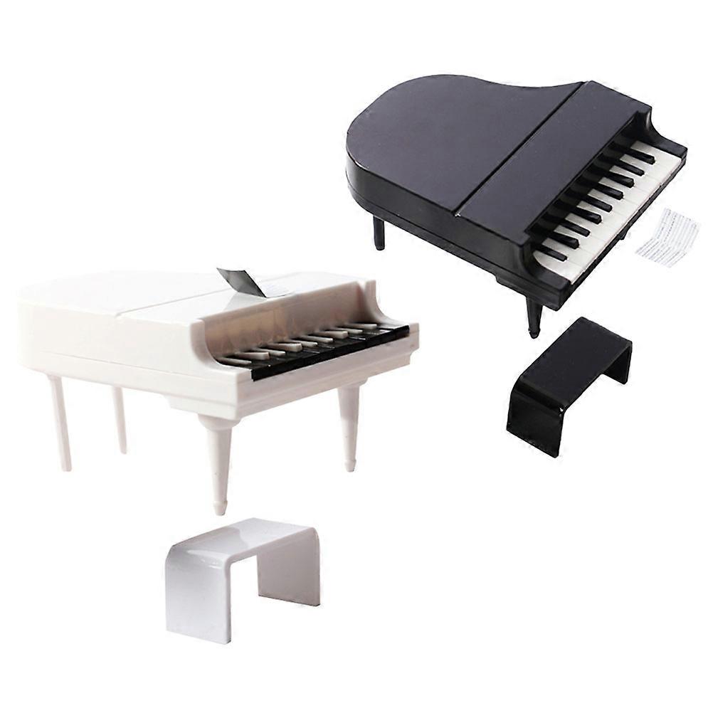 Miniature Piano Model Stand for Decor 2Sets in Assorted Colors