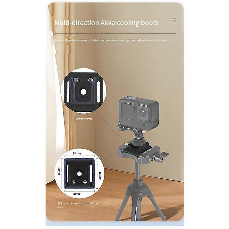 For Arca 1/4 Magnetic Cold Shoe Mounts Quick Release Head Base, Set A