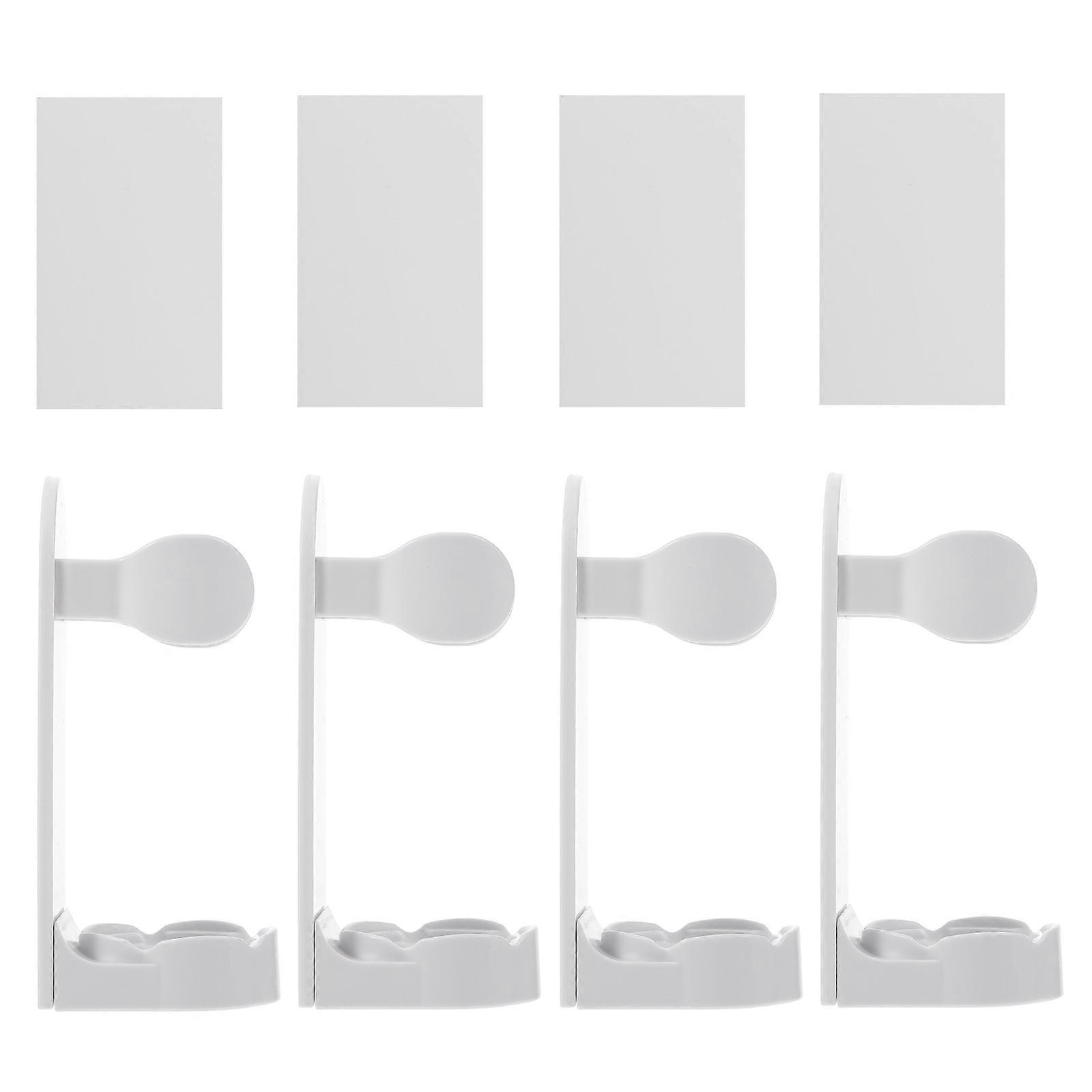 White Electric Toothbrush Rack for Bathroom Adjustable Holder 4Pcs Pack