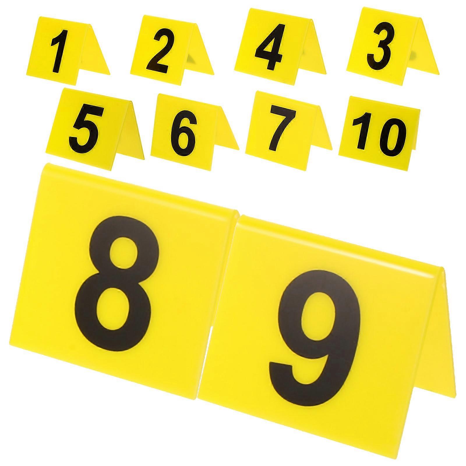 Acrylic Number Marker Restaurant Table Numbers with Reusable 10Pcs Set