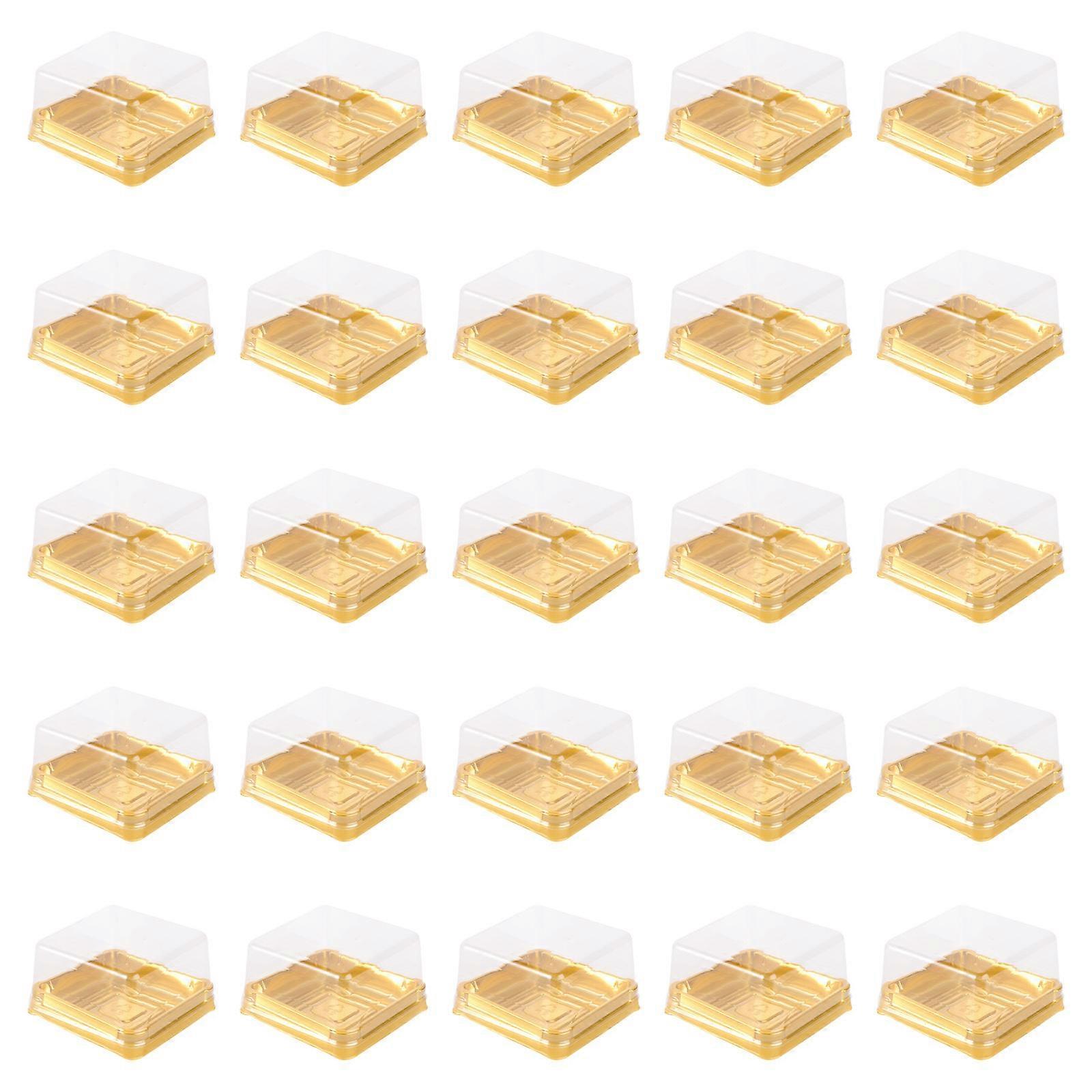 Golden Box Plastic Square Container for Food Storage 150Pcs