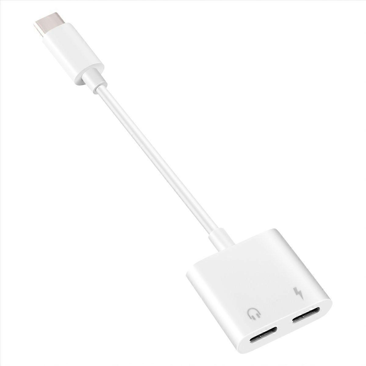 2in1 Dual Type C Headphone Adapter Splitter for 