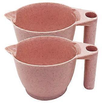 2-teiliges Set Mischschalen für Haarfarbe mit ergonomischem Griff für Salon und Heimfärbung