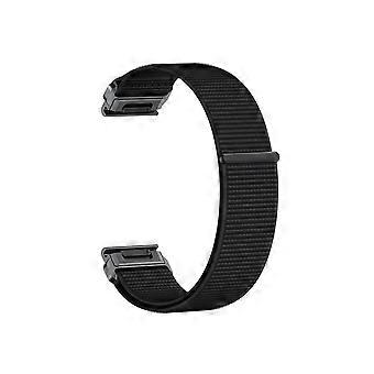 20mm Nylon Replacement Watch Band for Garmin Fenix 7S 6S 5S Descent MK2S Black Easy Install