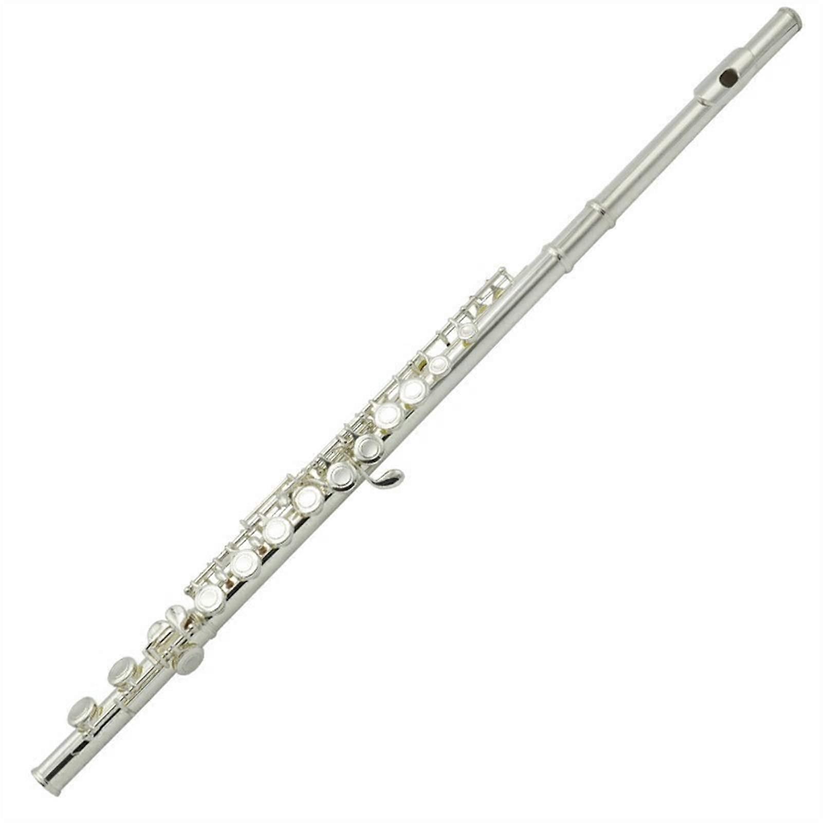 Silver Plated C Key Flute 16 Hole Split E Key Nickel for Beginners Color 16