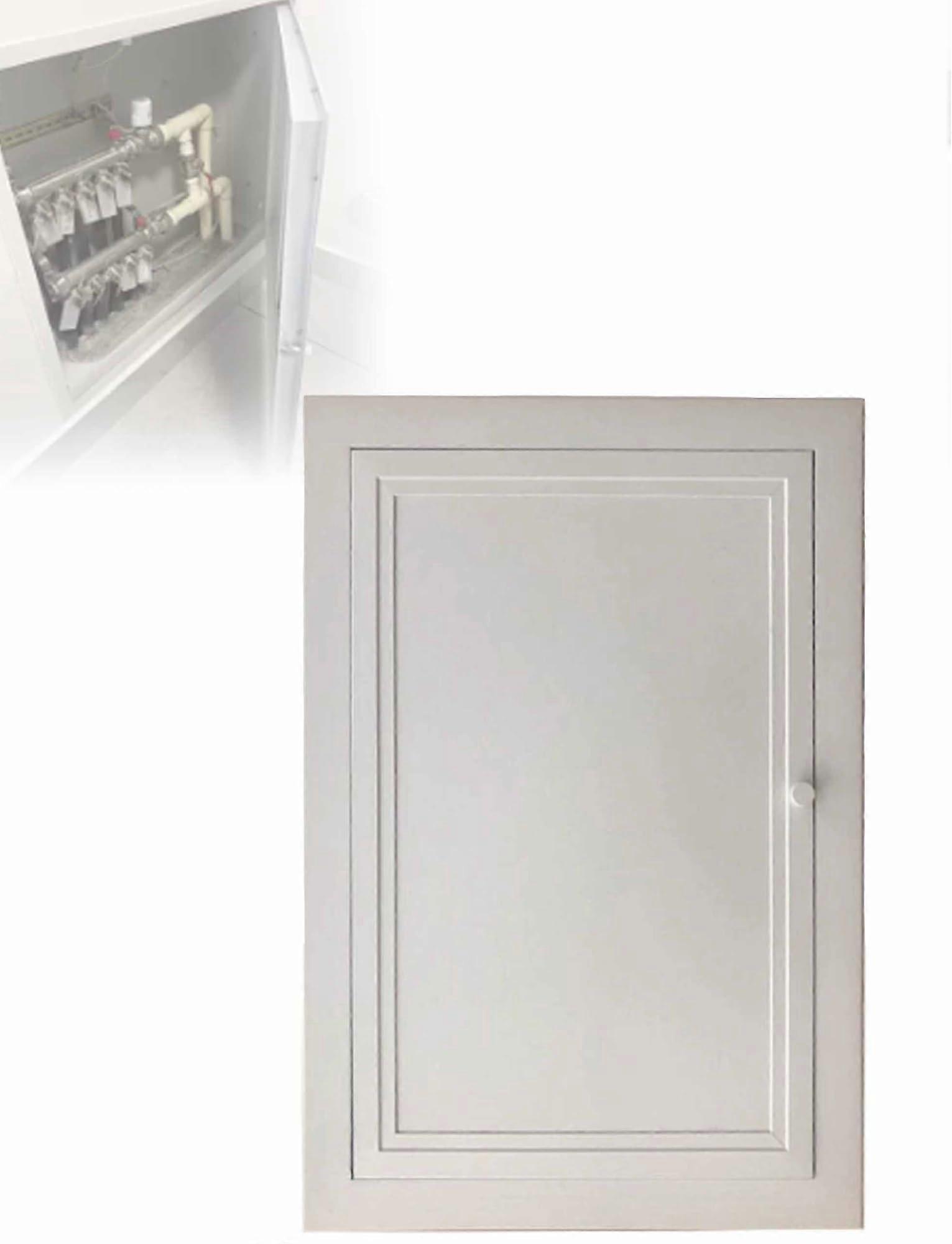 Lockable Access Panel Door with Handle for Wall or Ceiling, Surface Mount Drywall Hatch 23.6x15.7in