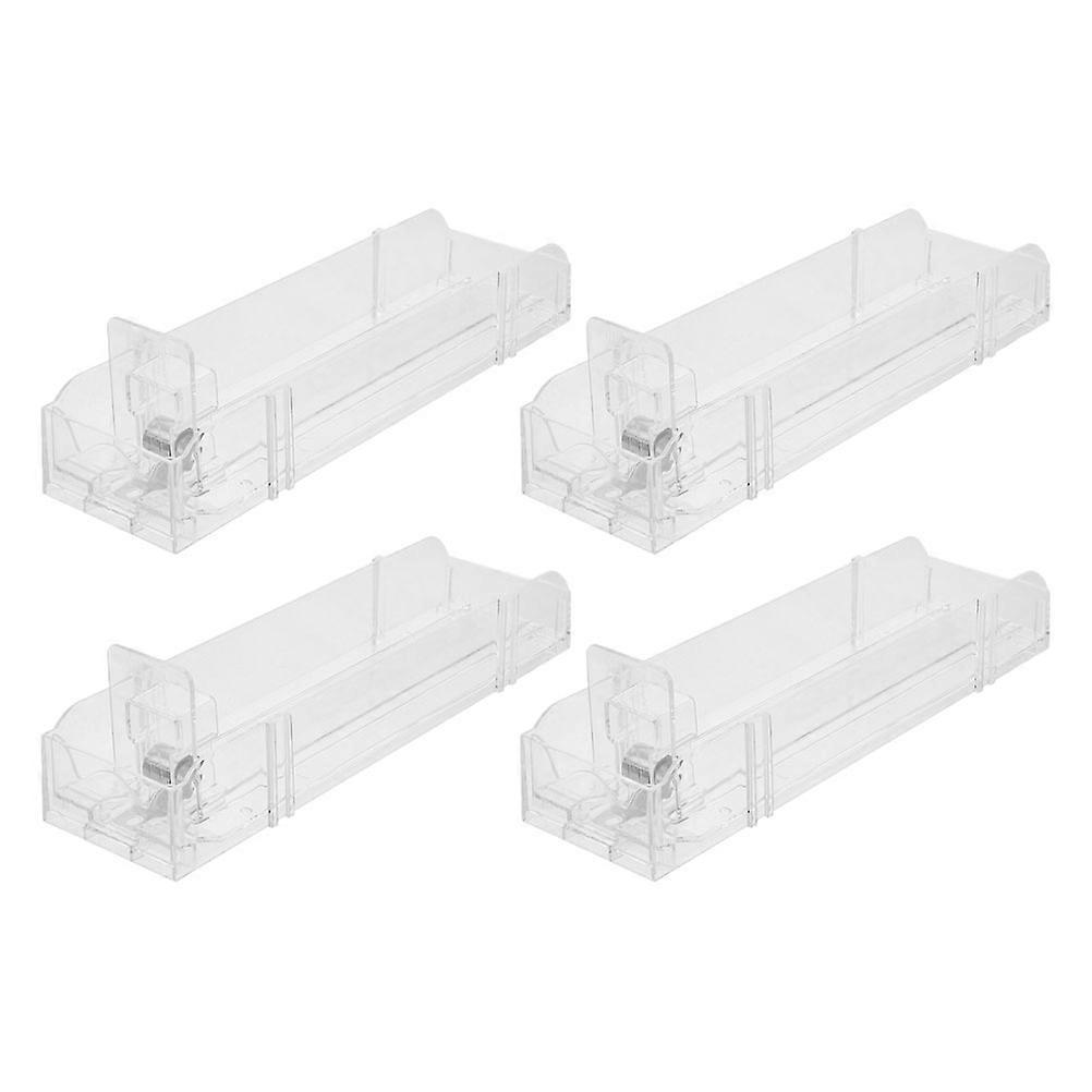 Push Organizer Automatic Pusher for Shop 4Pcs Clear Rack