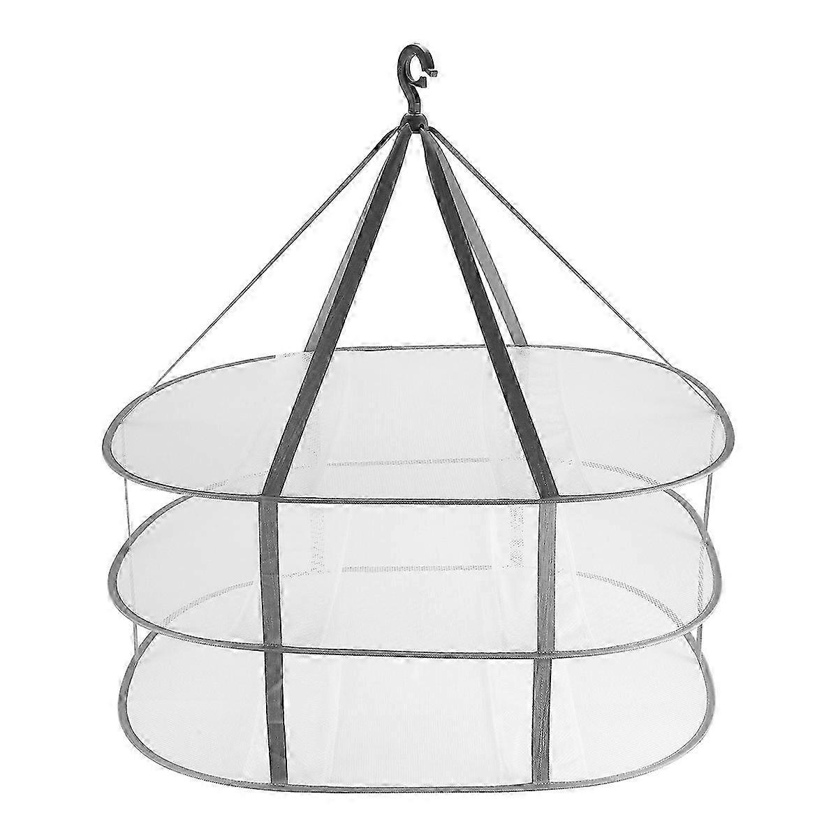 3-Tier Foldable Mesh Drying Rack for Sweaters and Laundry