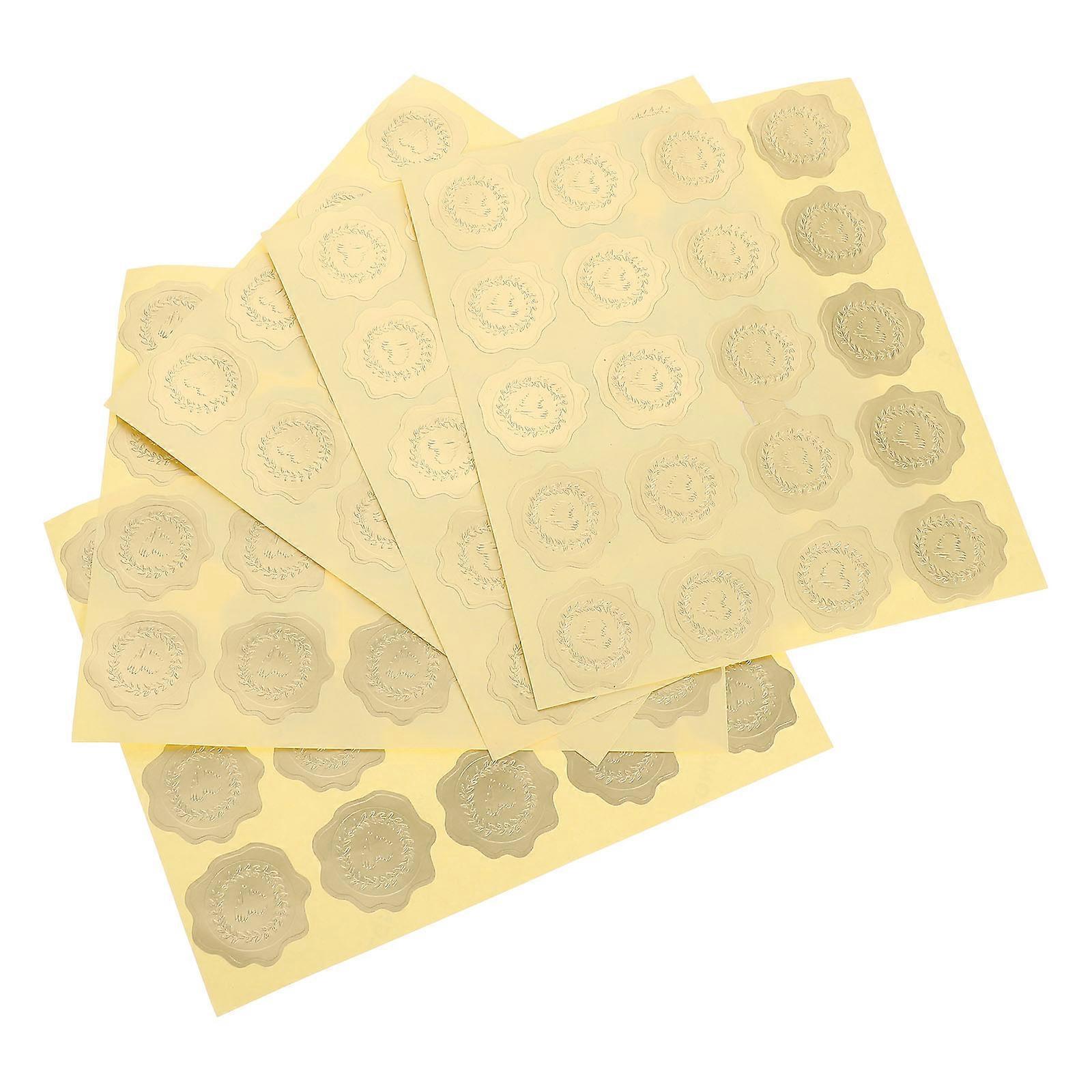 Golden Decorative Envelope Seals for Multi-Function Dot Stickers 10 Sheets