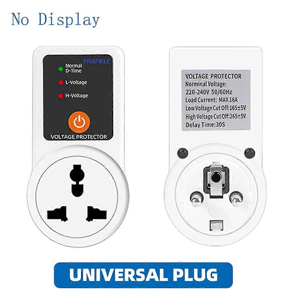 Automatic Voltage Protector Socket Ac 220v 16a Adjustable Power Surge Protector Universal/us/eu/uk Plug Voltage Safe Protector