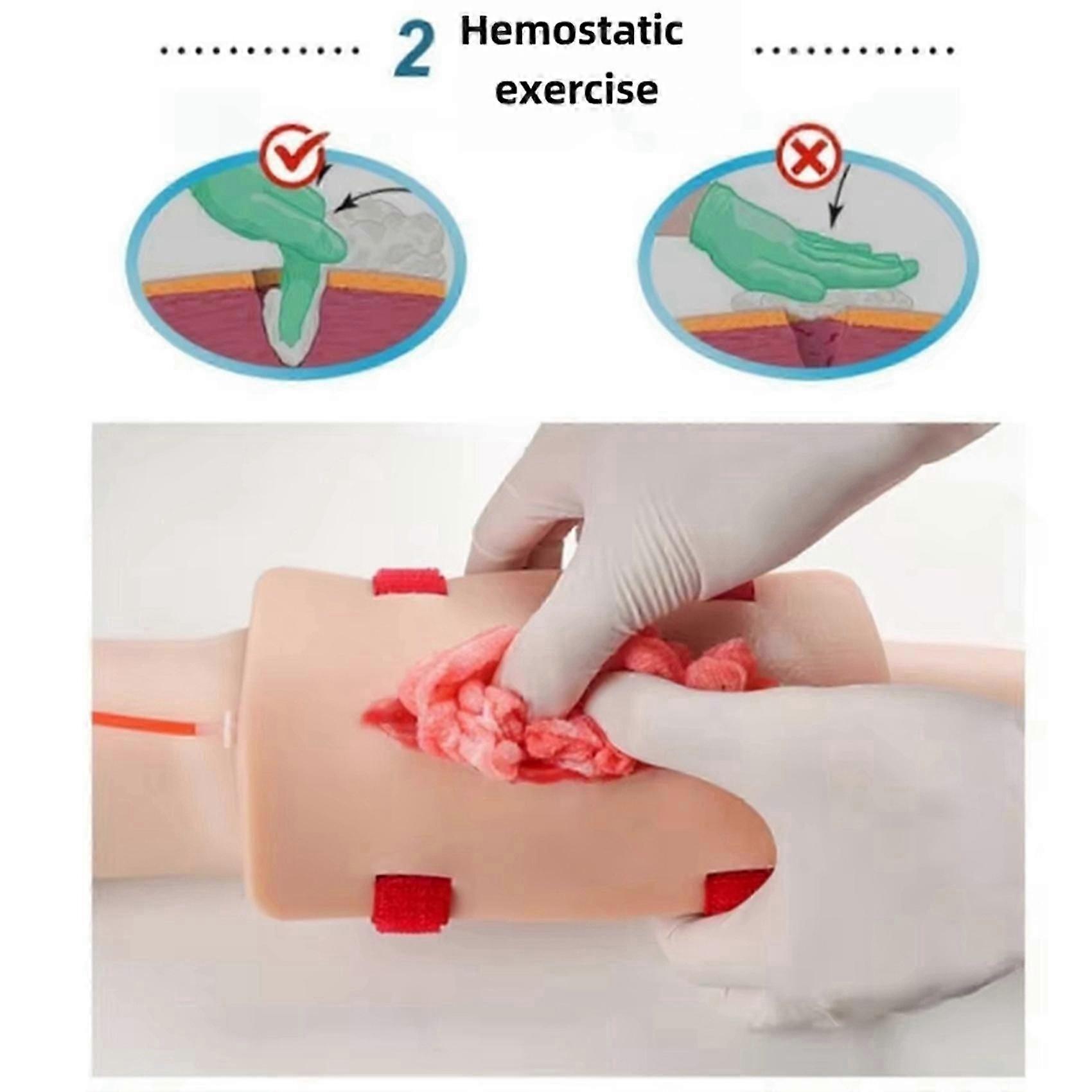 2X Trauma Simulated Wound Practice Module compatible with Nurse Training & Schools Featuring Hemostasis