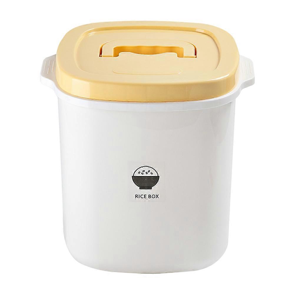 Contenitore per riso, secchio in plastica bianca per riso, 1 set per uso domestico