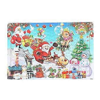 Kinderpuzzel van hout, kerstpuzzel voor kinderen, 1 set, educatief en intelligent.