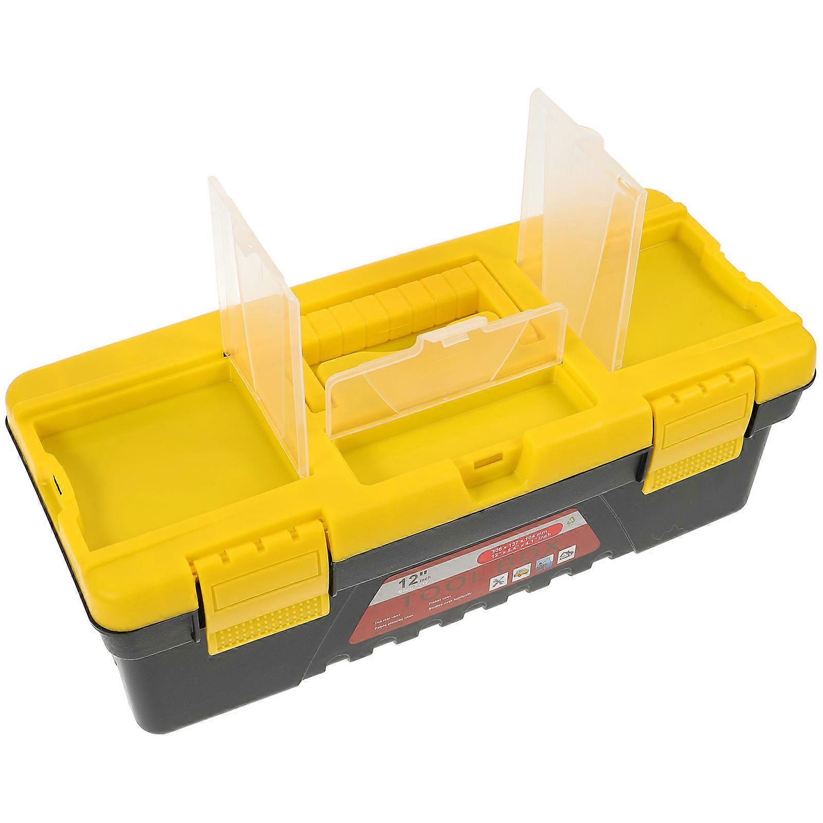 Multi-Function Toolbox Tool Storage Box for Storage Use 1Pcs Plastic Golden