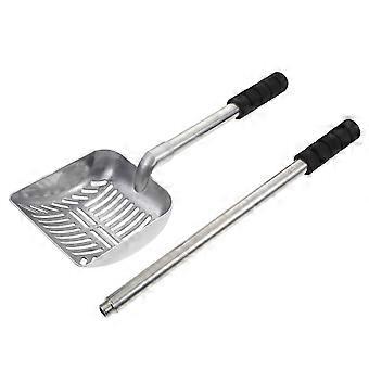 Cat Litter with Long Handle for Cleaning 1 Piece Silver Aluminum Alloy