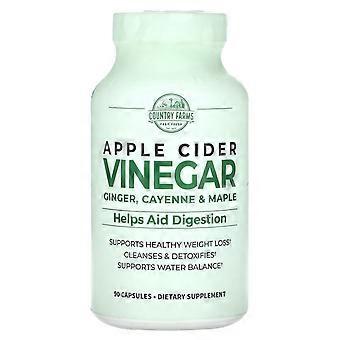 Country Farms, Apple Cider Vinegar, Ginger, Cayenne & Maple, 90 Capsules, 2-Pack