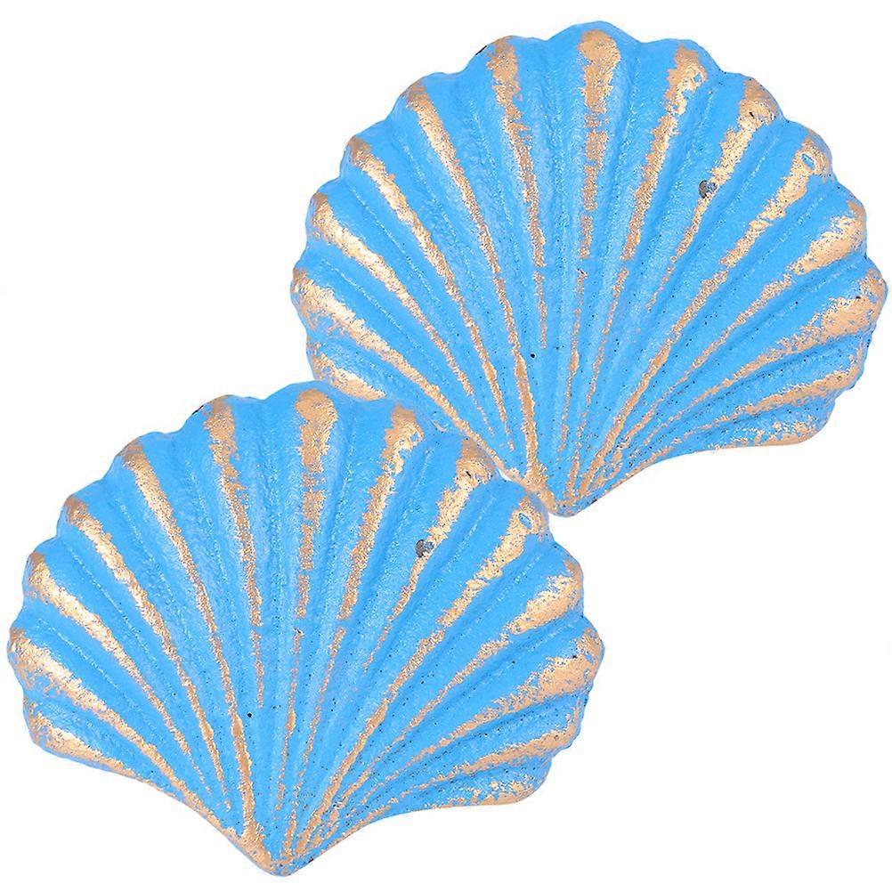 2pcs Shell Shaped Pulls Knob Scallop Wardrobe Handle Single Hole Drawer Pulls Handles
