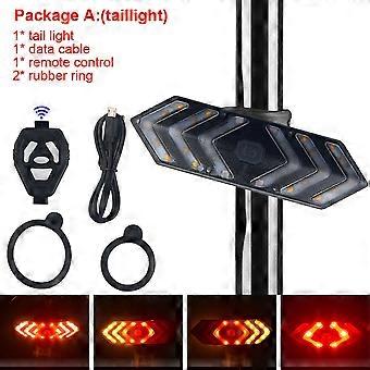 usb oplaadbare fiets achterlicht fietshelm lamp draadloze afstandsbediening 6 modi led draaien singal veiligheid mtb fietslicht