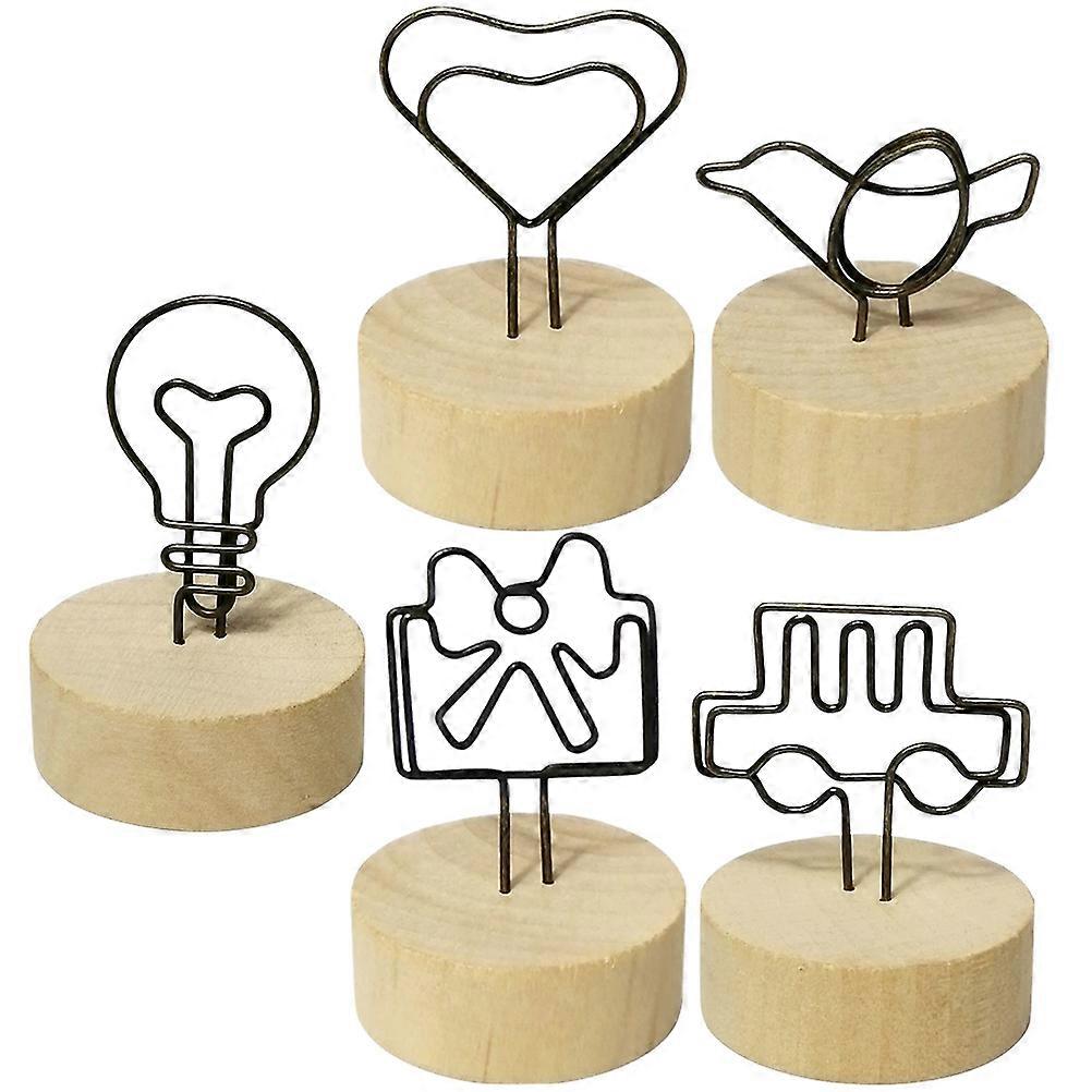5Pcs Table Card Holders Simple Table Number Stands Creative Menu Memo Clips