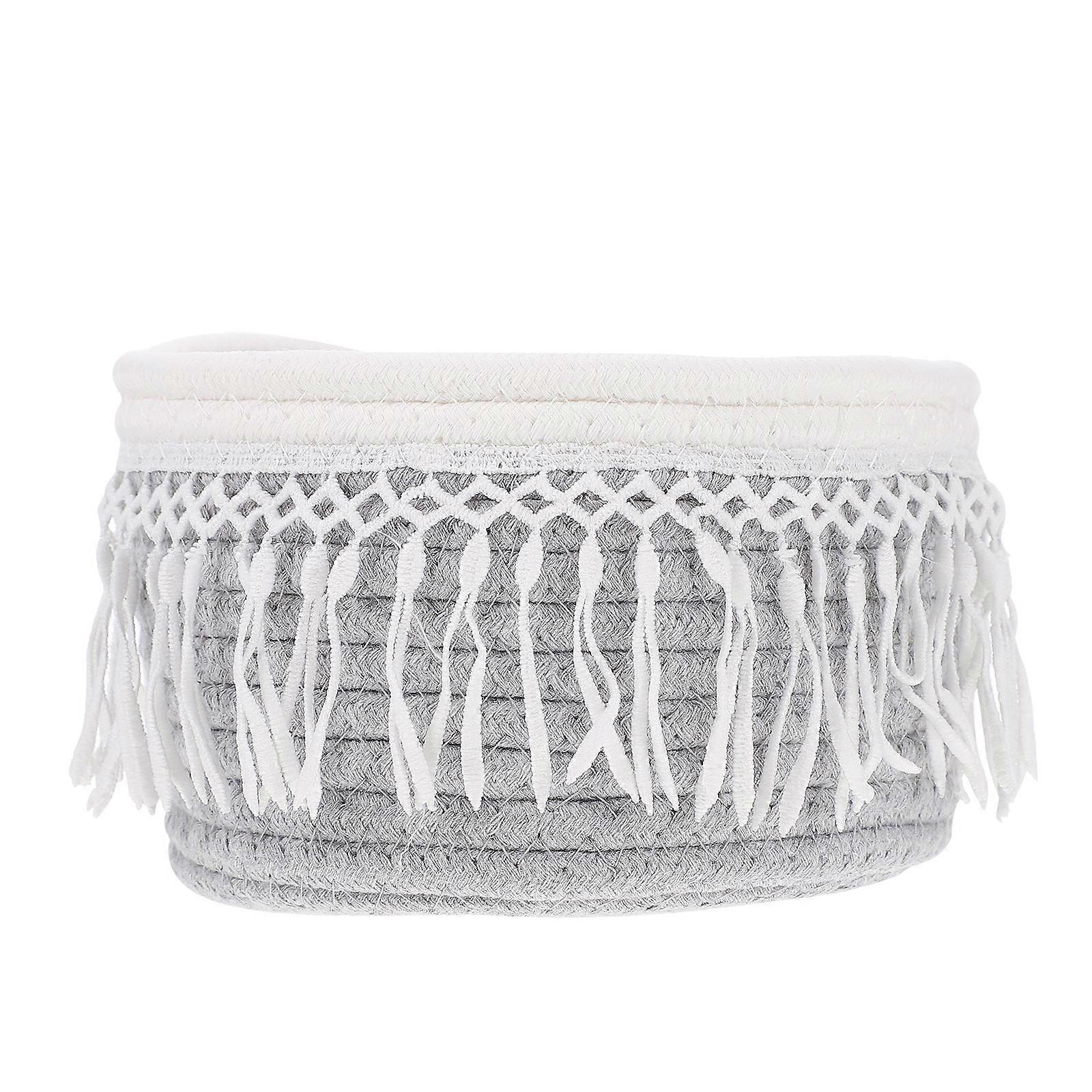 Multi-Functional Storage Basket Woven Basket for Storage 1Pcs Cotton Thread