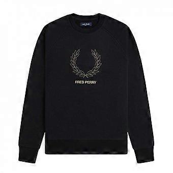 Fred Perry heren sweatshirt met geborduurd logo