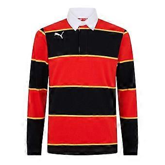 Puma Mens Lifestyle Striped Long-Sleeved Polo Shirt