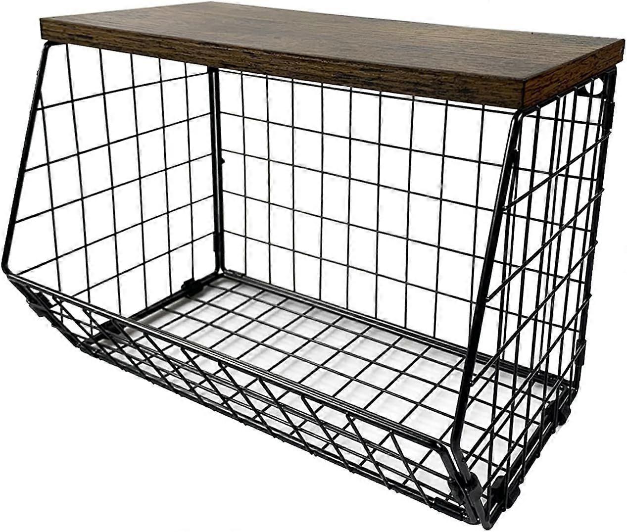 Storage Wire Baskets,Stackable or Wall-mounted & Countertop Tiered Kitchen Storage